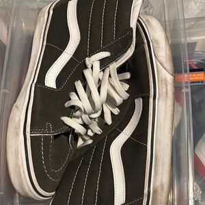 Vans Kids olive green and White Sneakers